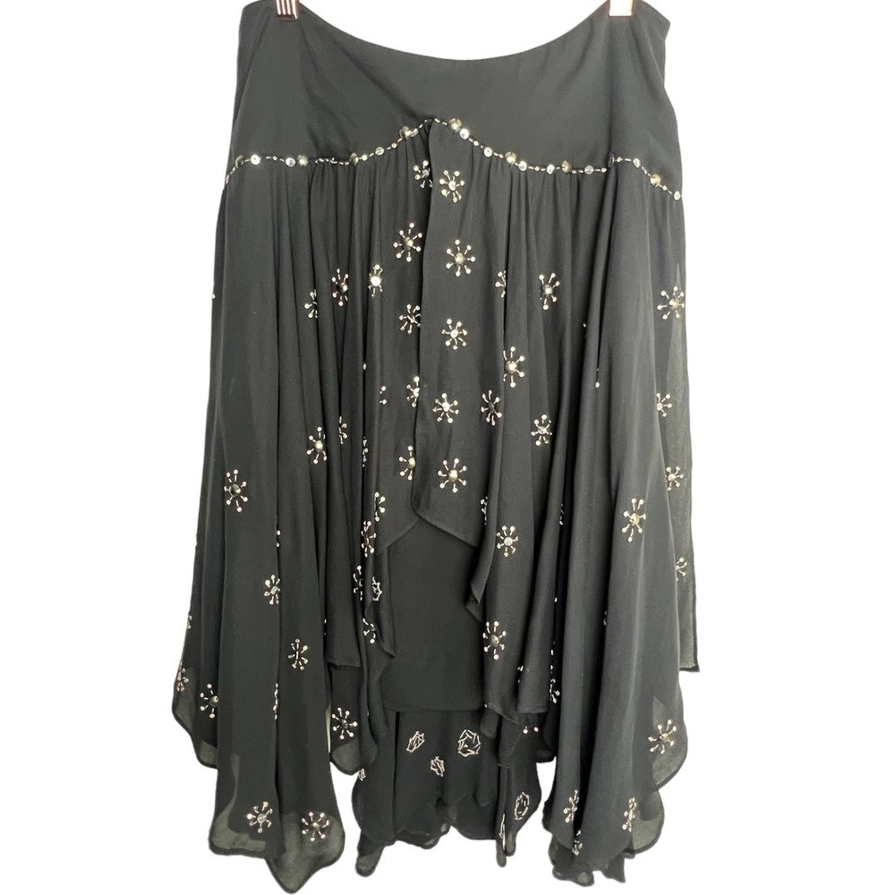 Temperley London 100% Silk Gypsy Sequin Skirt - Picture 4 of 10